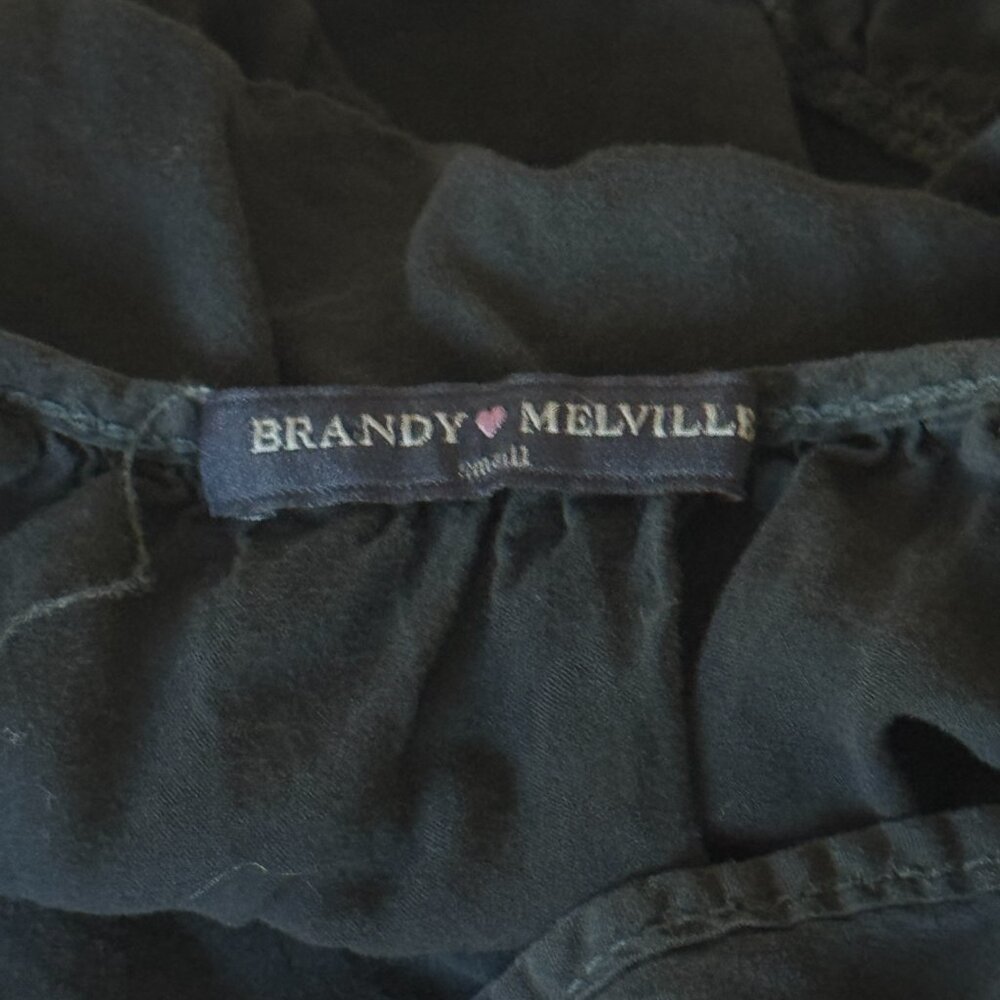 Brandy Melville Black Tiered Mini Dress – Spaghetti Strap, One Size - Picture 5 of 5